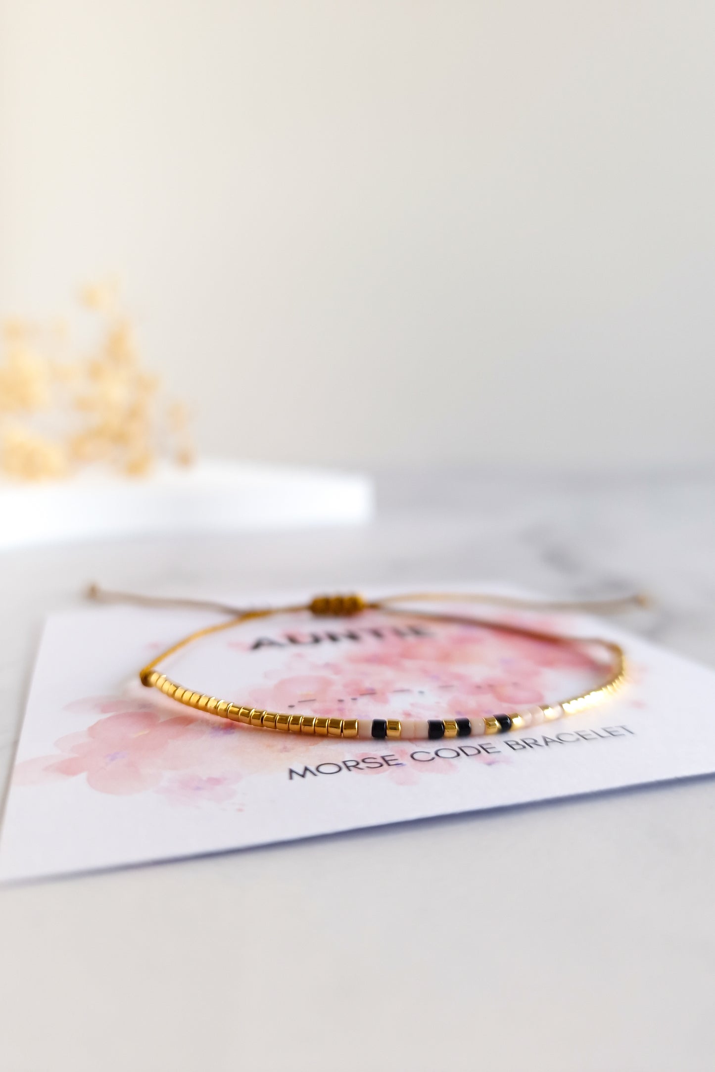 Auntie Morse Code Bracelet