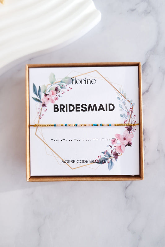 Bridesmaid Morse Code Bracelet