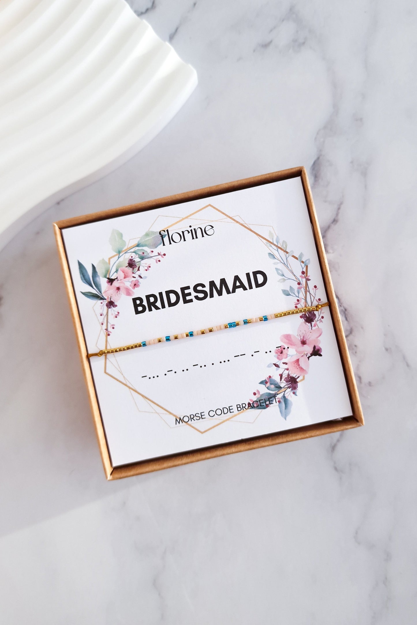 Bridesmaid Morse Code Bracelet