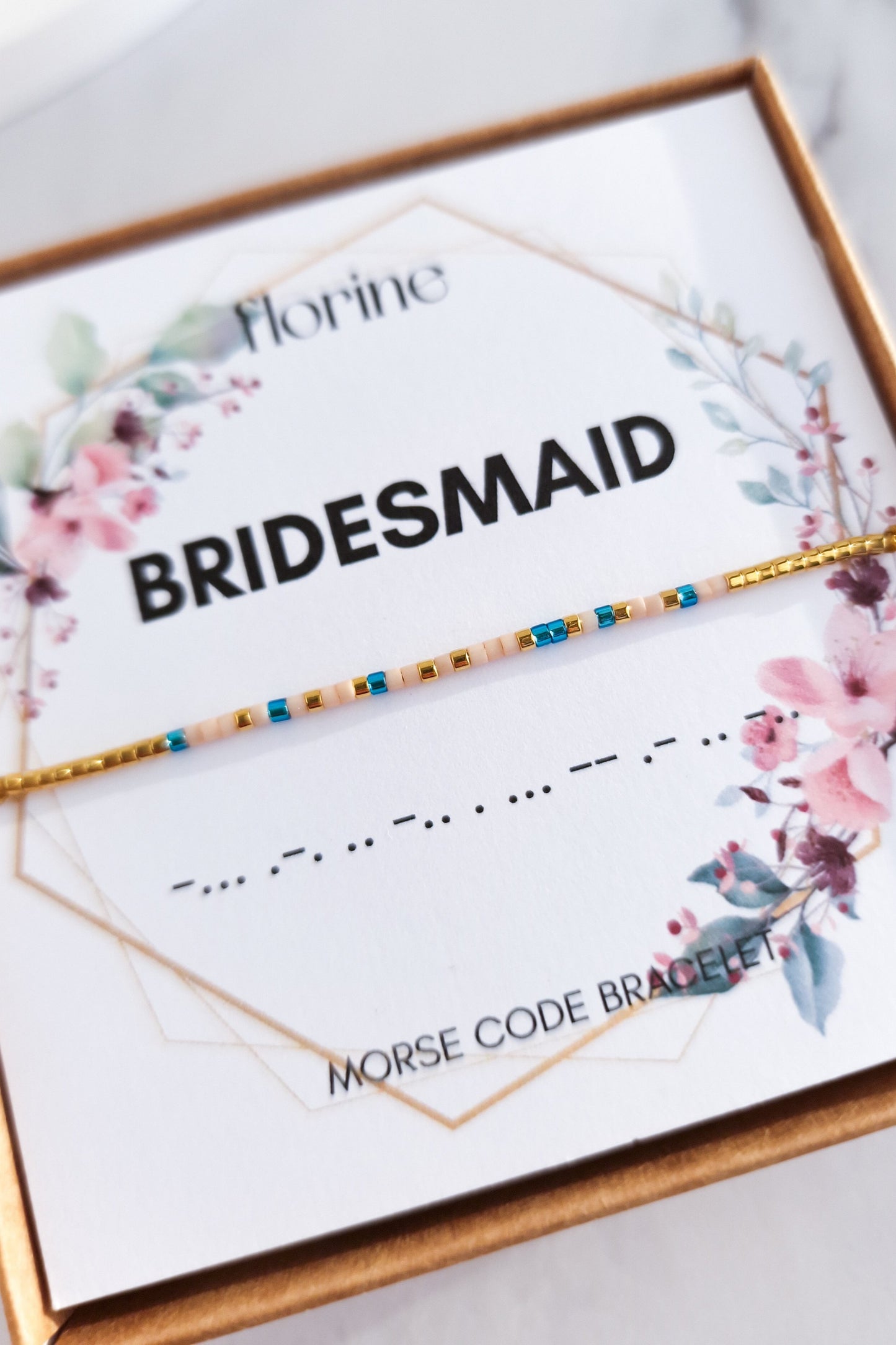 Bridesmaid Morse Code Bracelet