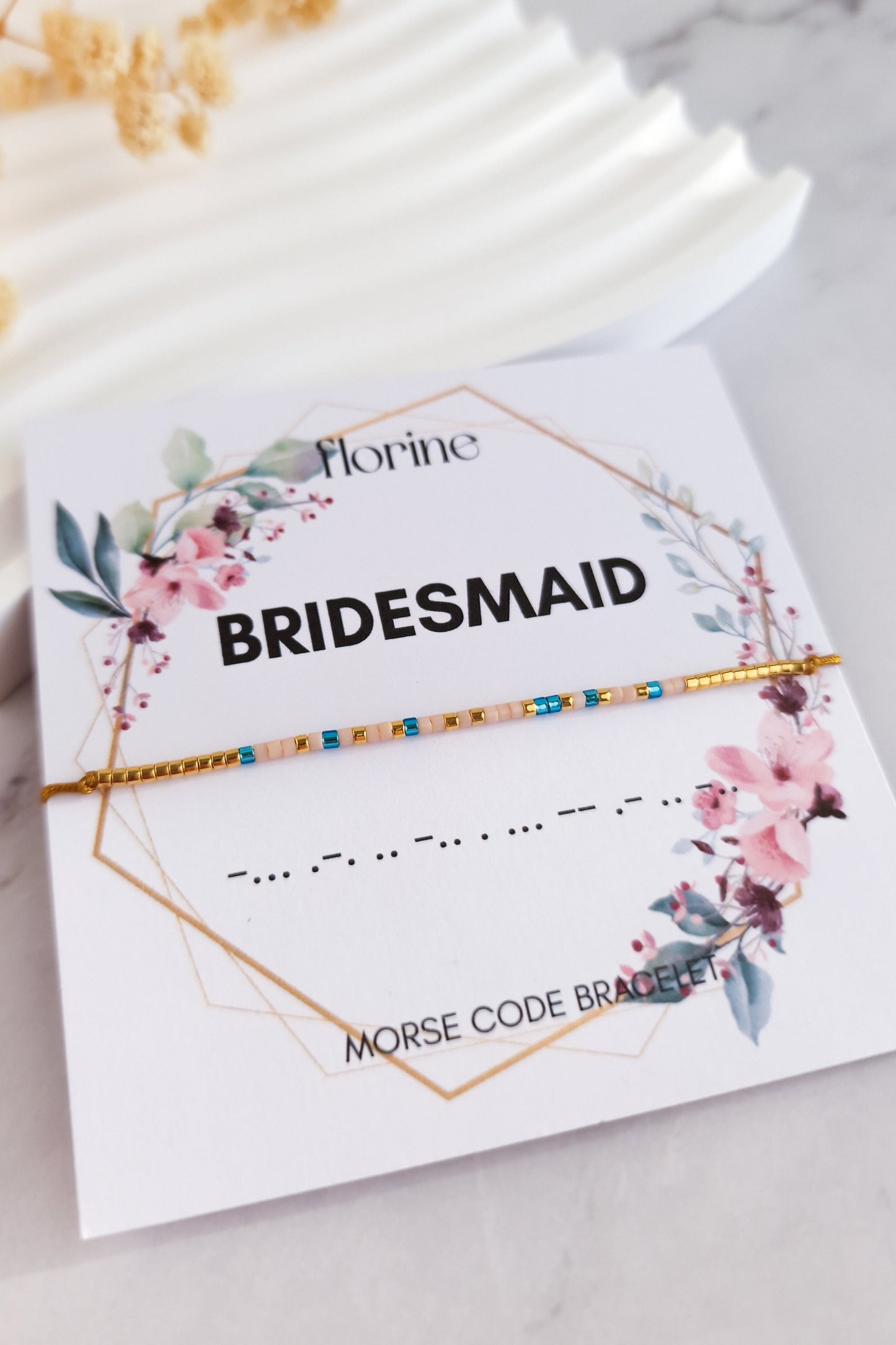 Bridesmaid Morse Code Bracelet