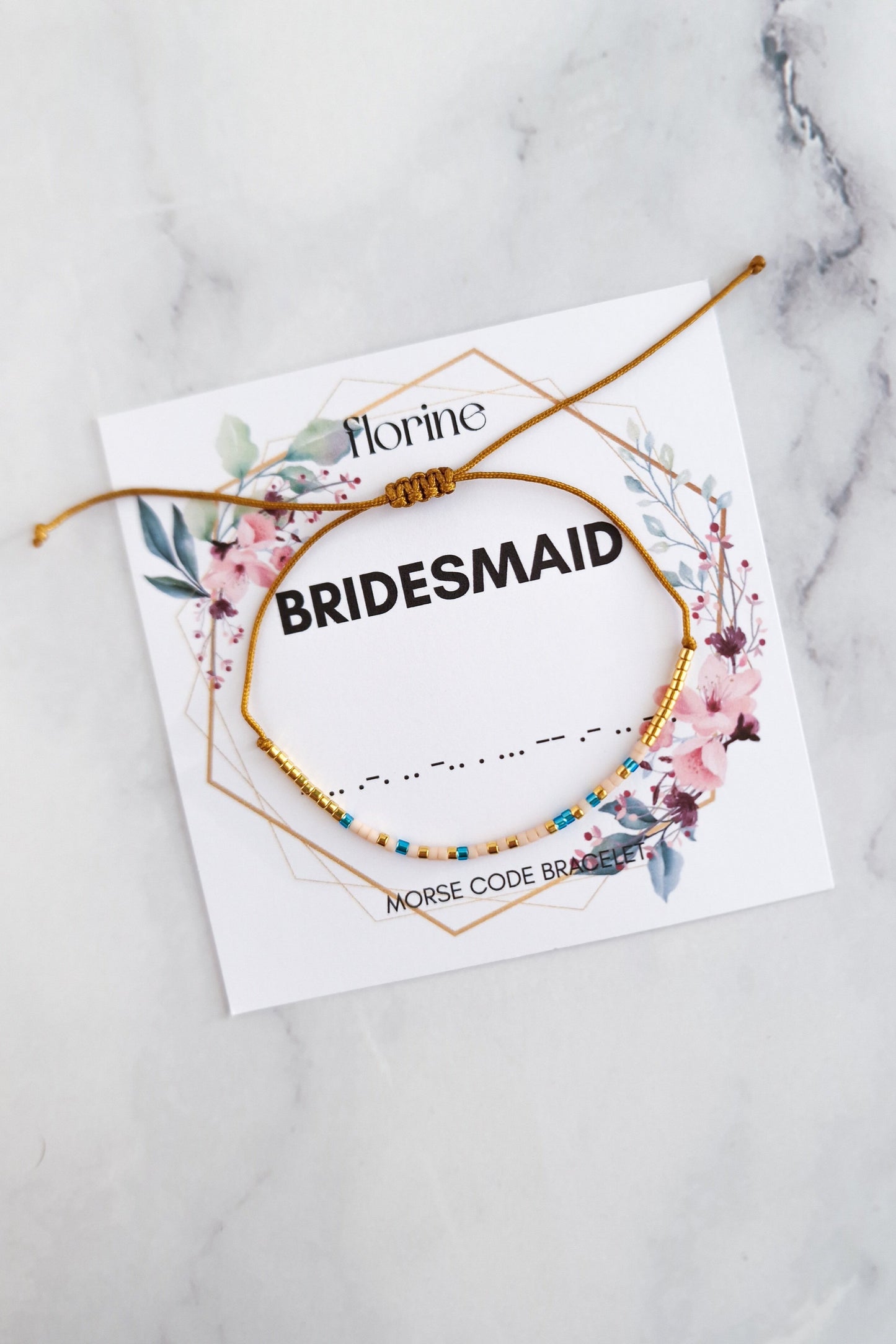 Bridesmaid Morse Code Bracelet