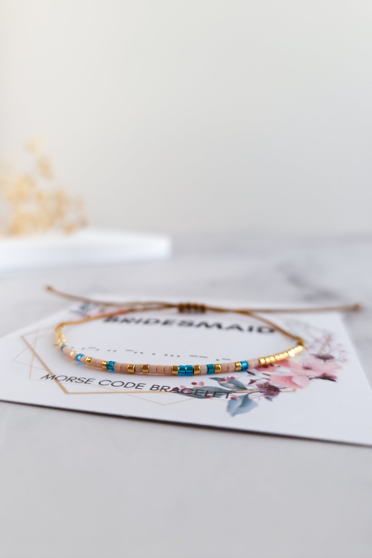 Bridesmaid Morse Code Bracelet