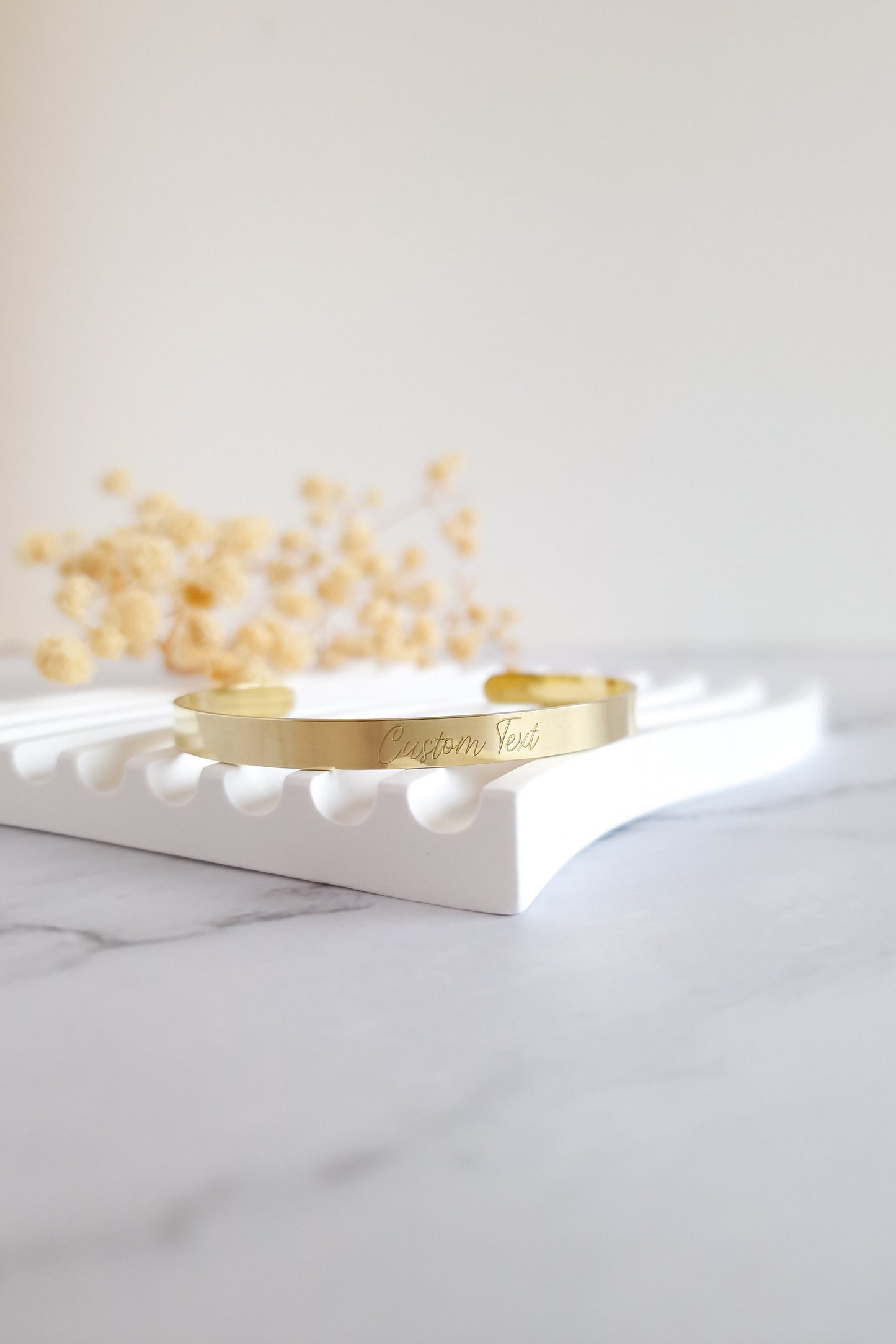 Personalized Engraved Brass Cuff Bracelet