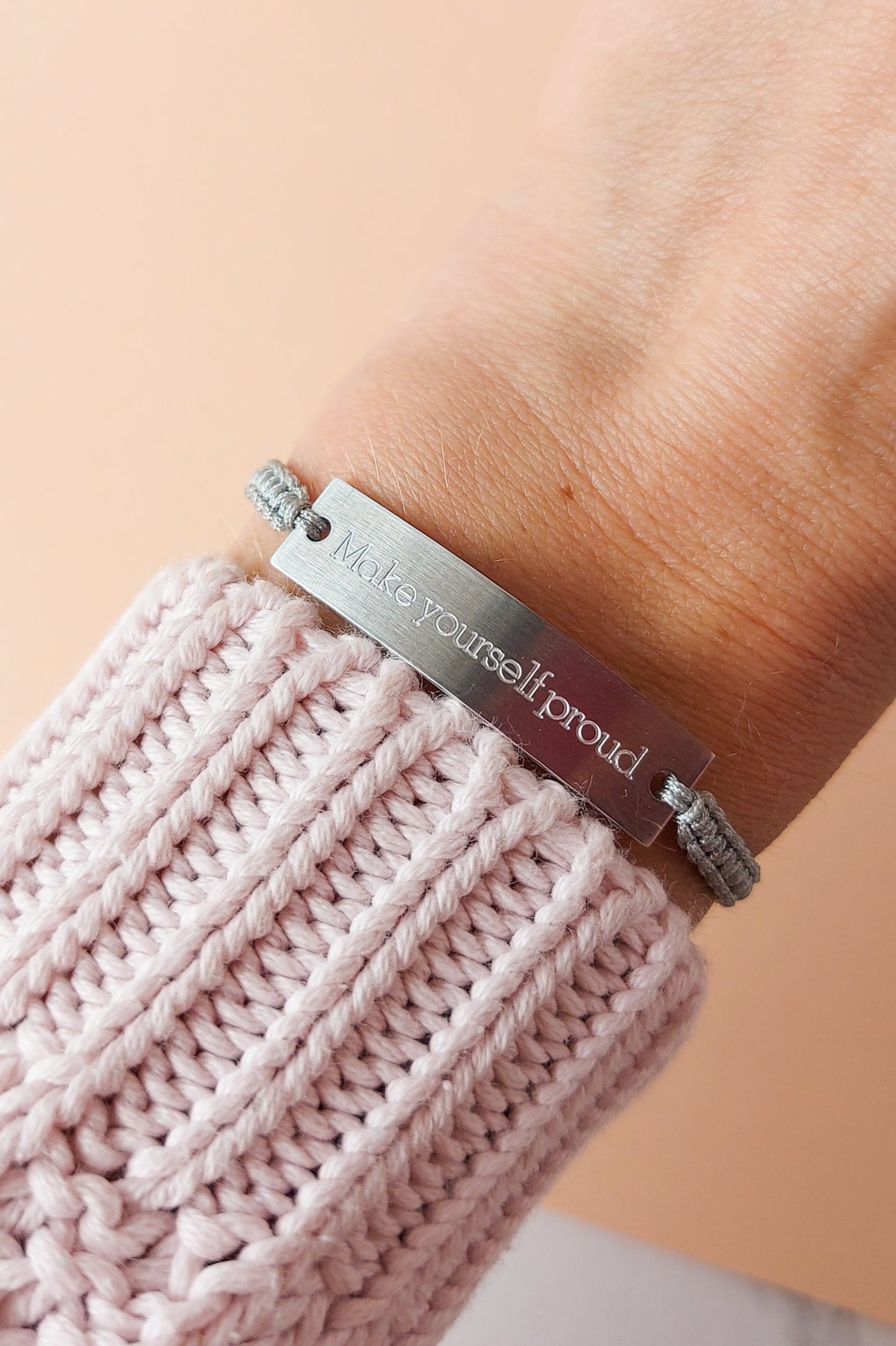 Set of 2 Matching Personalized Bracelets for Couples, Best Friends