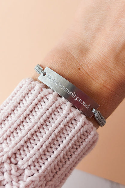 Set of 2 Matching Personalized Bracelets for Couples, Best Friends