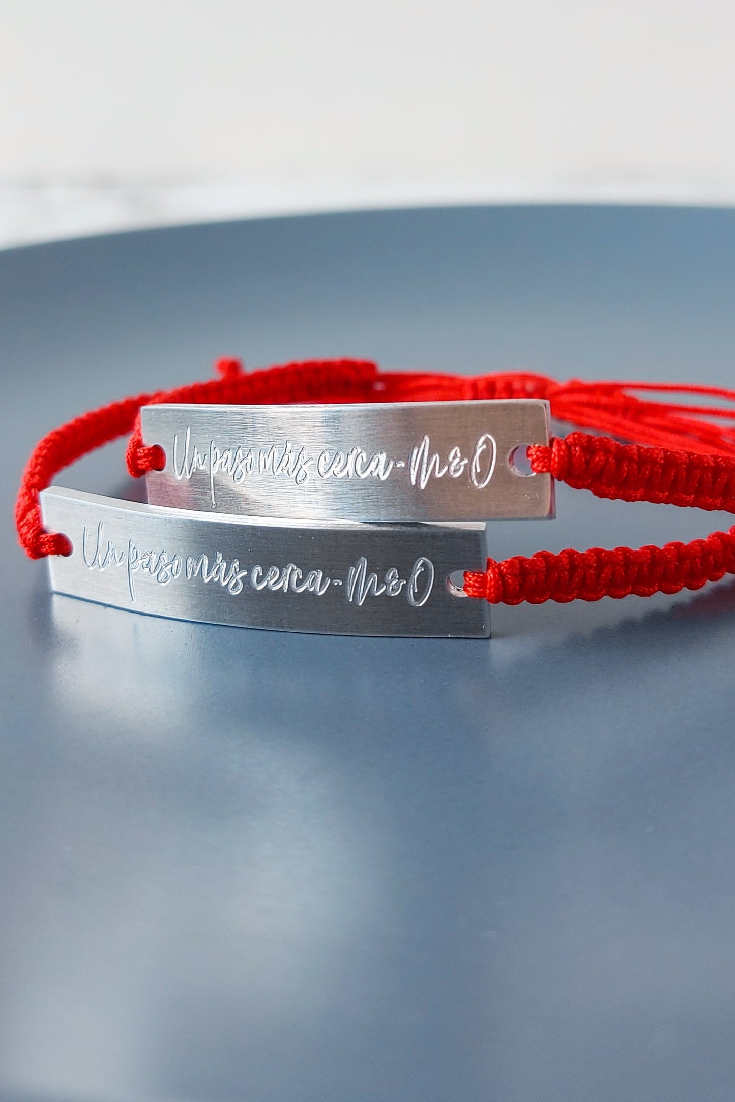 Set of 2 Matching Personalized Bracelets for Couples, Best Friends
