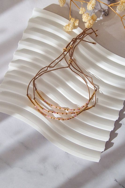 Custom Morse Code Silk Cord Bracelet