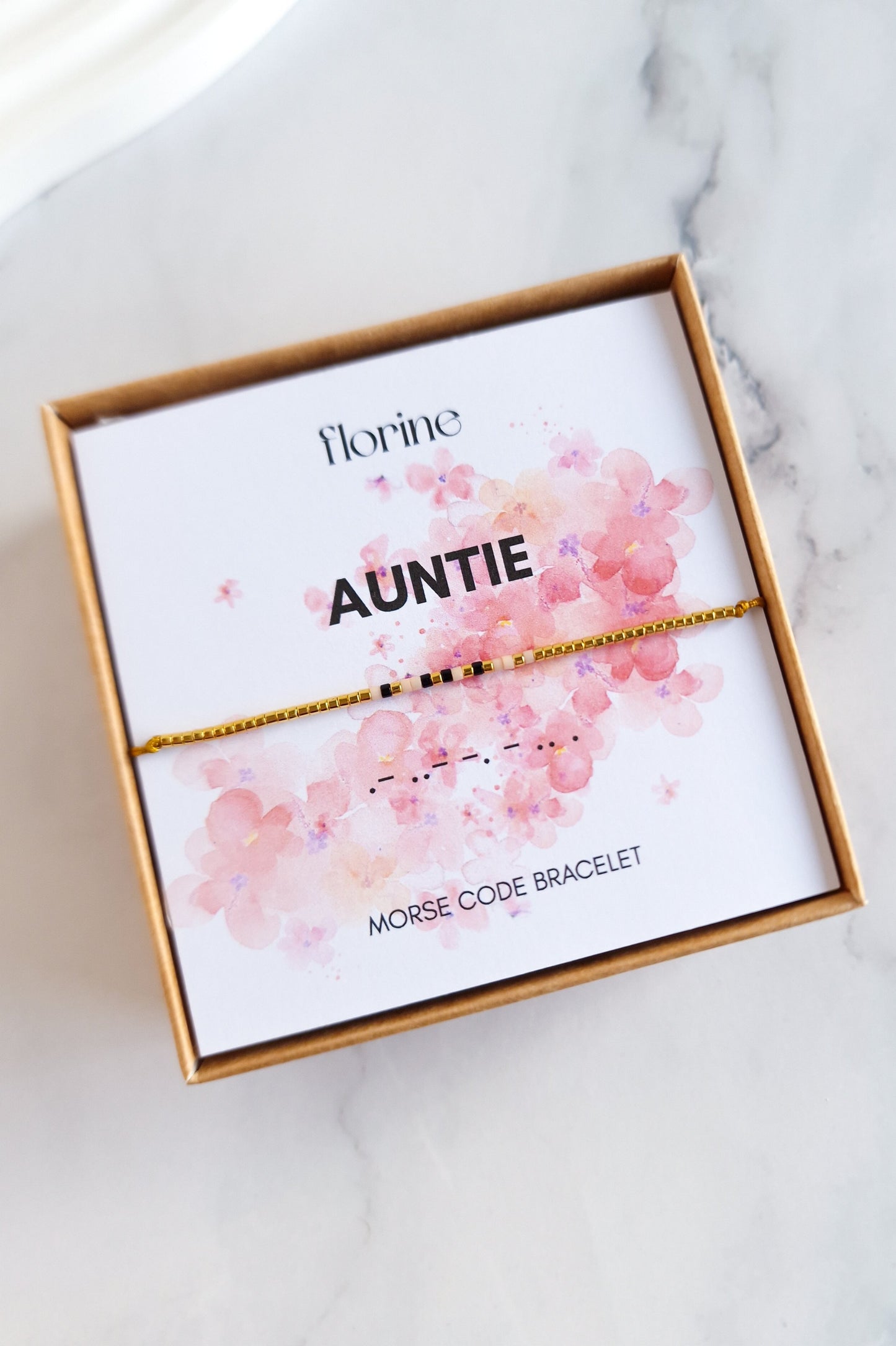 Auntie Morse Code Bracelet