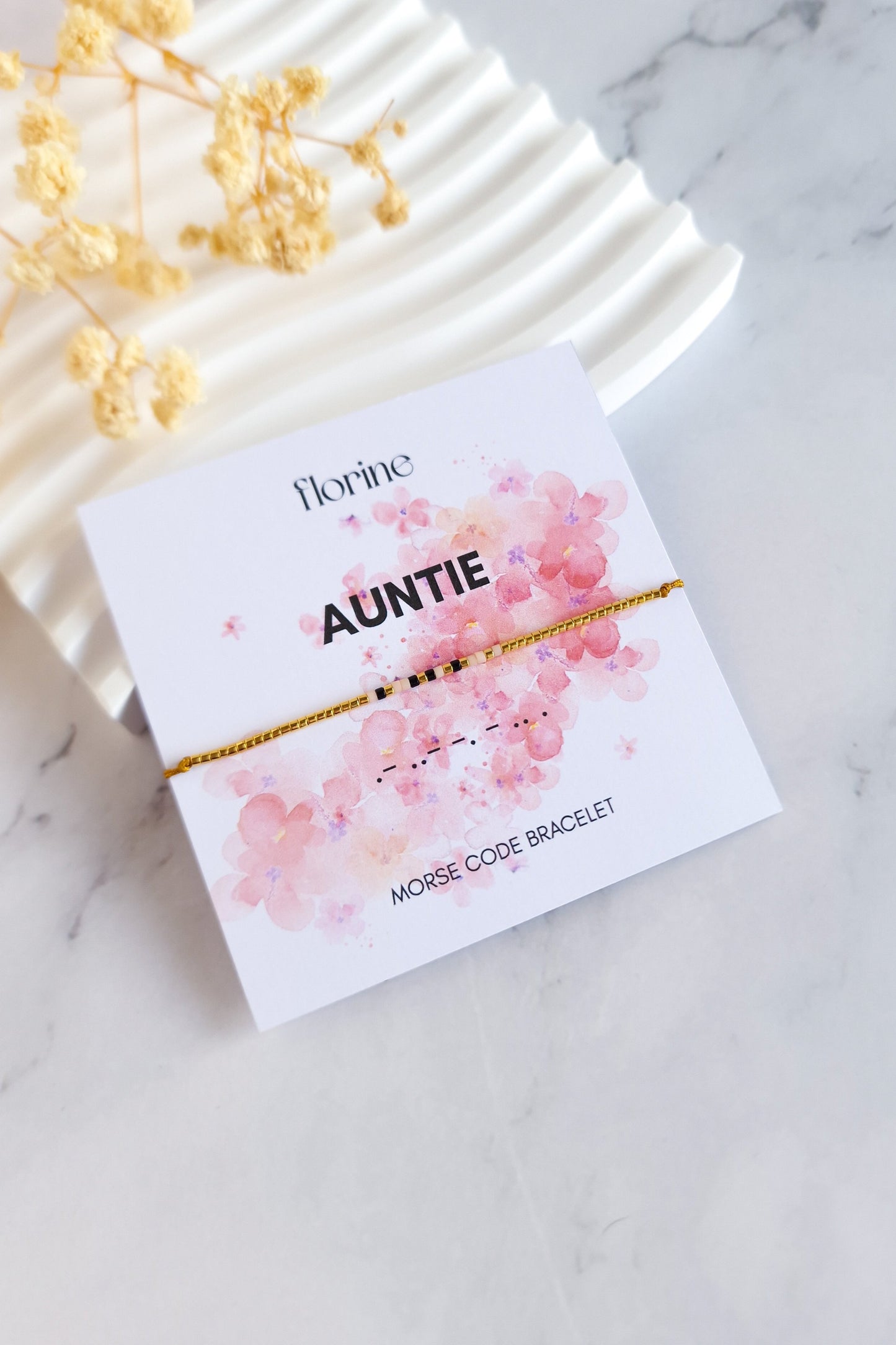 Auntie Morse Code Bracelet