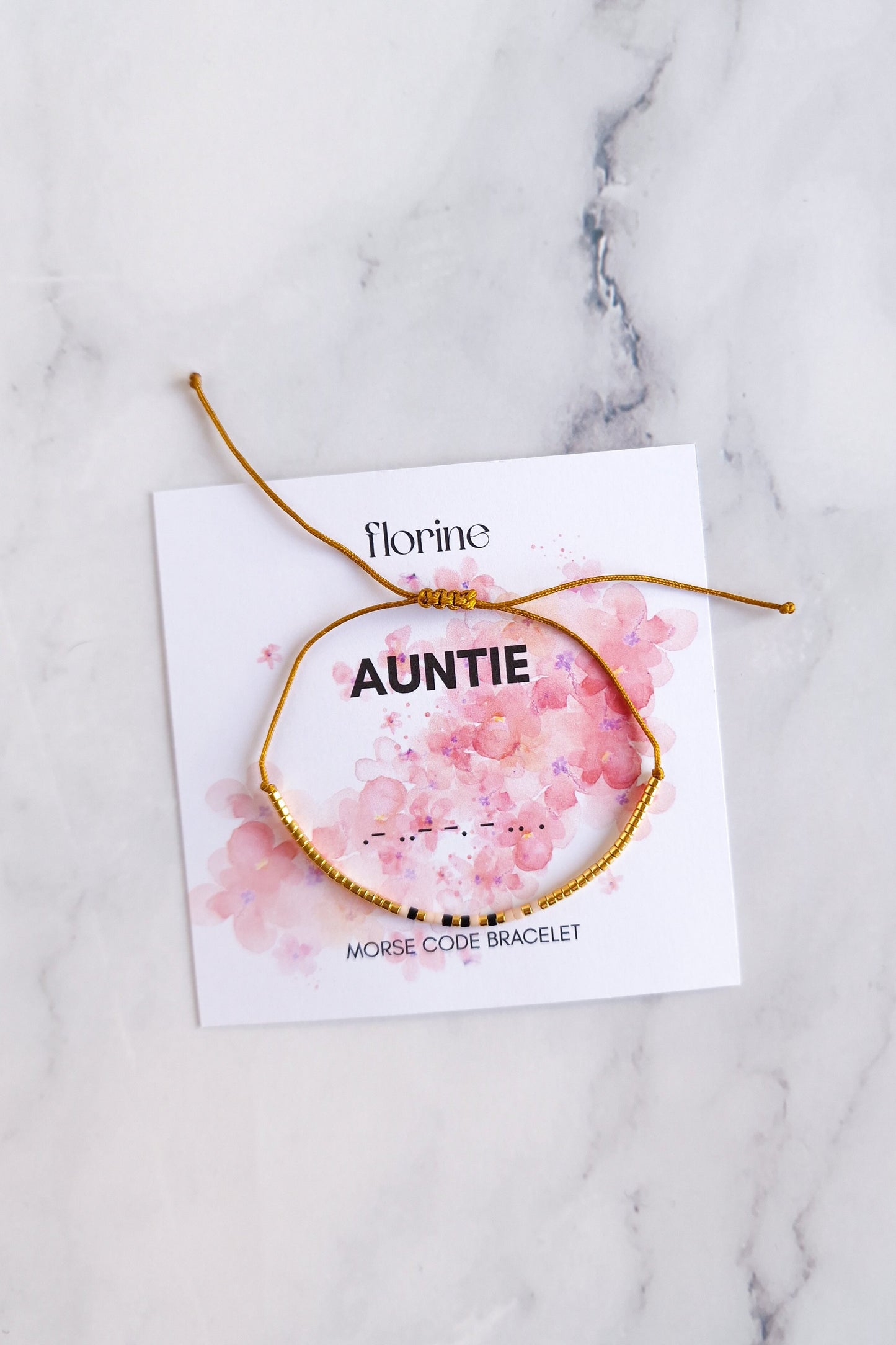 Auntie Morse Code Bracelet