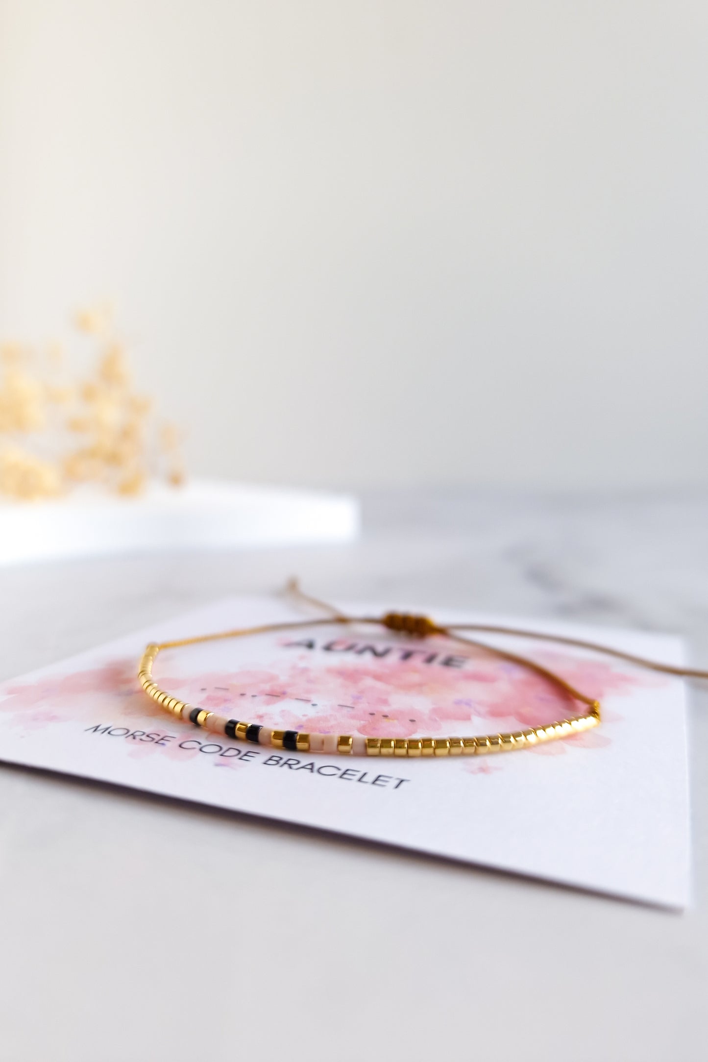 Auntie Morse Code Bracelet