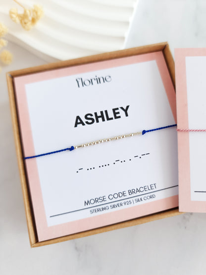 Set of 2 Personalized Name Morse Code Bracelets
