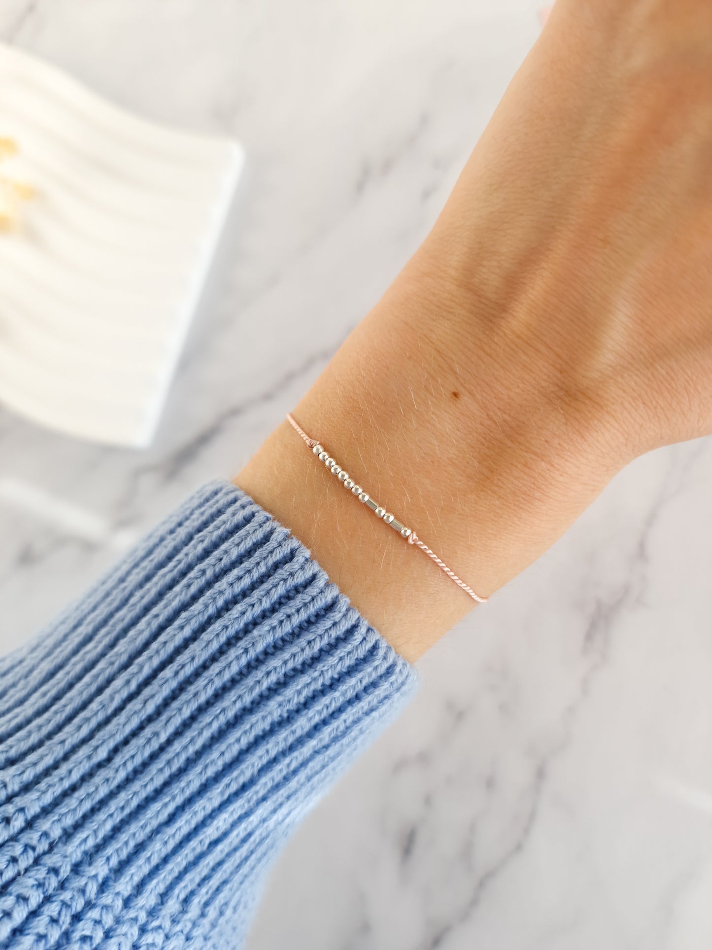 Set of 2 Personalized Name Morse Code Bracelets